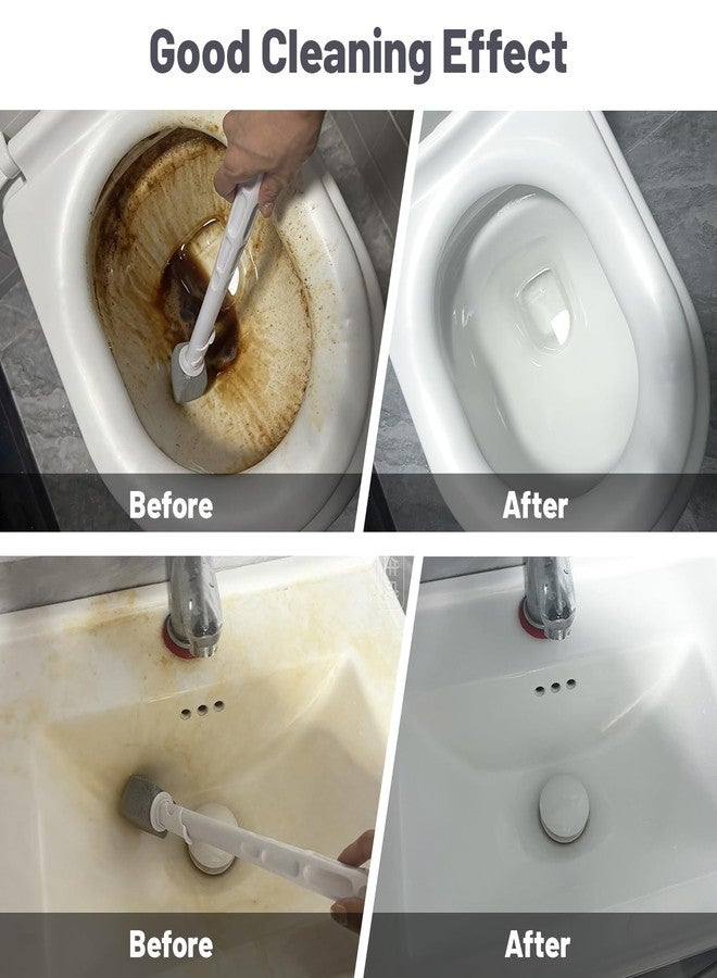 Enjunway Upgrade Pumice Stone Toilet Bowl Cleaner,Bathroom Cleaner Brush Toilet Wand Refills with 30CM Long Handle for Remove Hard Water Stains with 1 Wand+ Pumice Stones (5 Pack) - Image 4